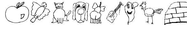 SL Kids Alphabet font preview